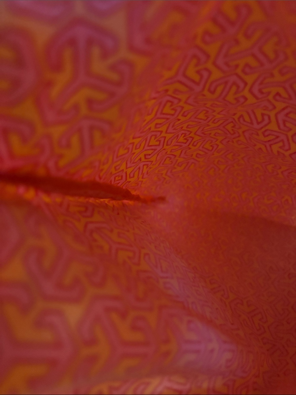 Tory Burch Orange and Black Logo Drawstring Pouch - Picture 7 of 10